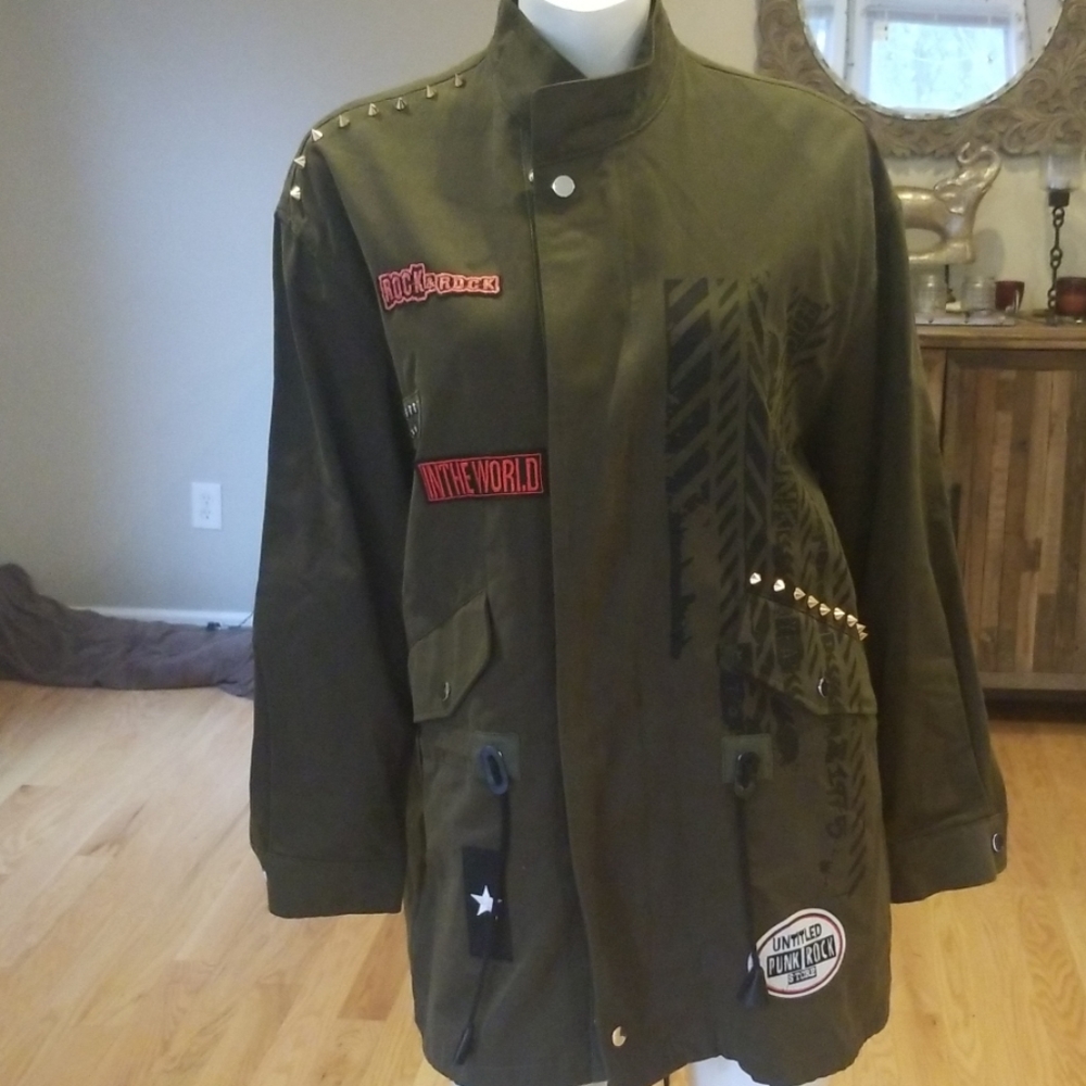 Zara parka with punk detail